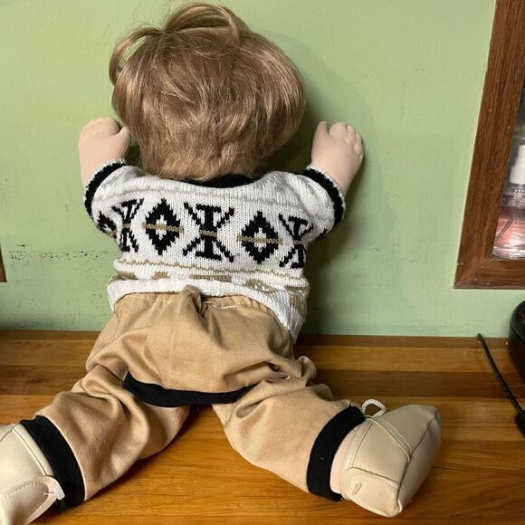 1984 Childs Playmate Boy Puppet Rare Blonde Hair Green Eyes HTF - Picture 4 of 7